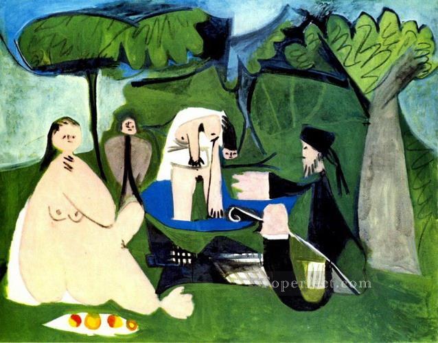 Le dejenuer sur l herbe Manet 1 1960 Cubism Oil Paintings